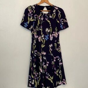 Karen Mullen Floral Short Sleeved Dress size 8